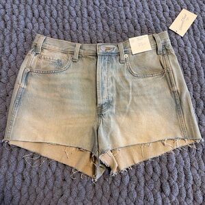 Target Light Blue Frayed Hem Jean Shorts